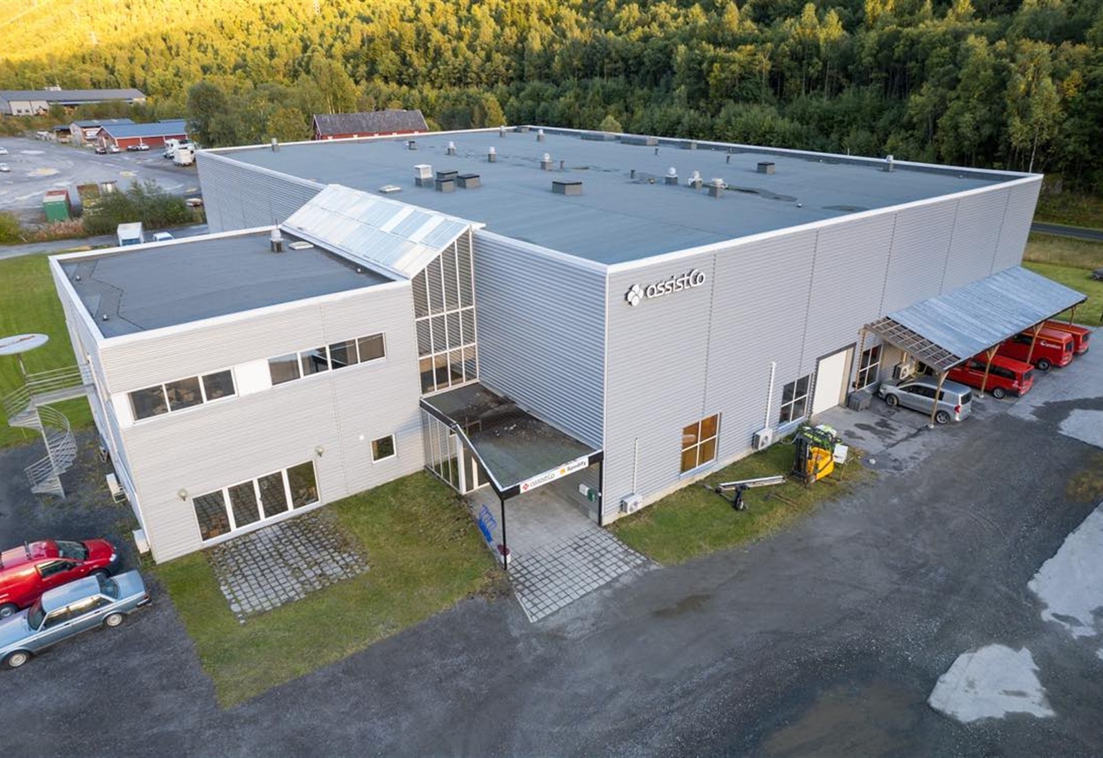 Spedify-anlegg i Askim sett fra luften